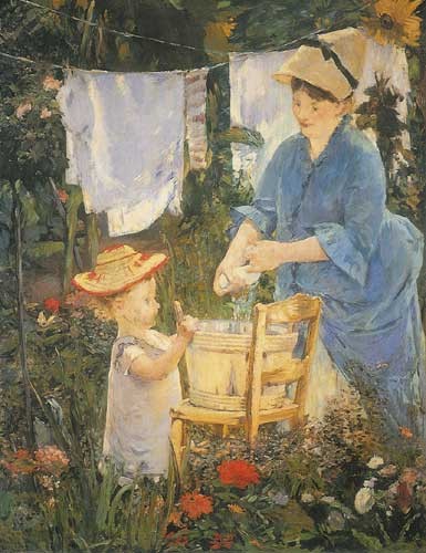 The laundry, 1875 - Edouard Manet Painting